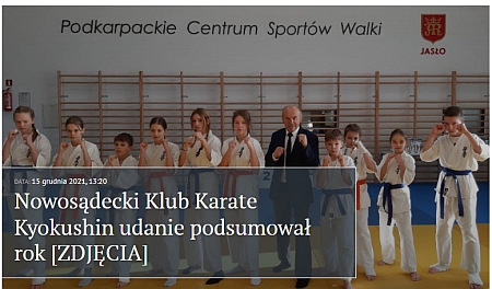 Nowosądecki Klub Karate Kyokushin udanie podsumował rok.