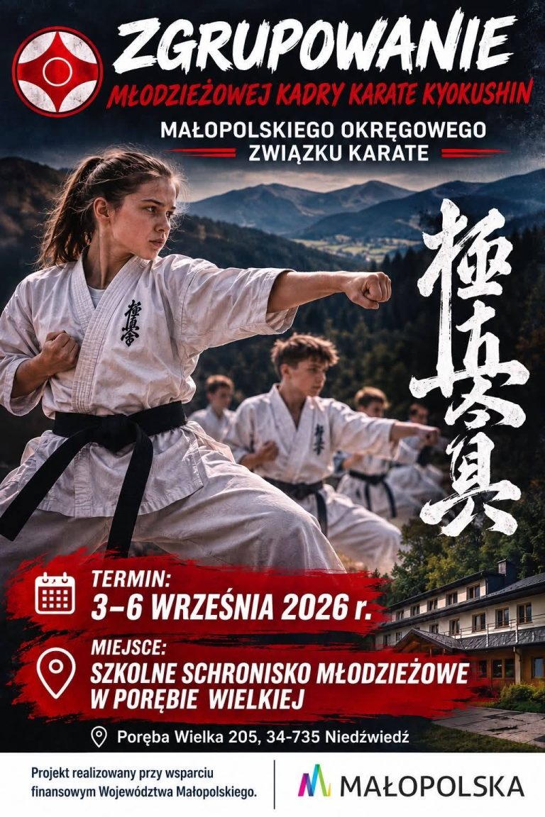 Zgrupowanie Młodzieżowej Kadry MOZK Poręba Wielka, 3-6.09.2026r